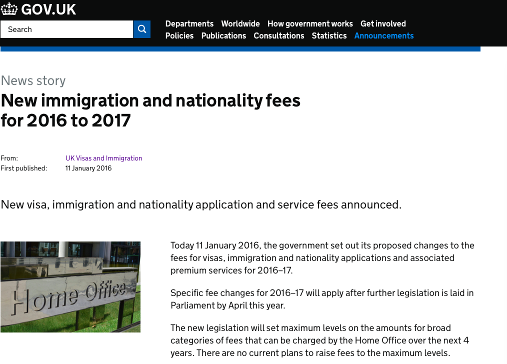 英国移民局官方网站图片
